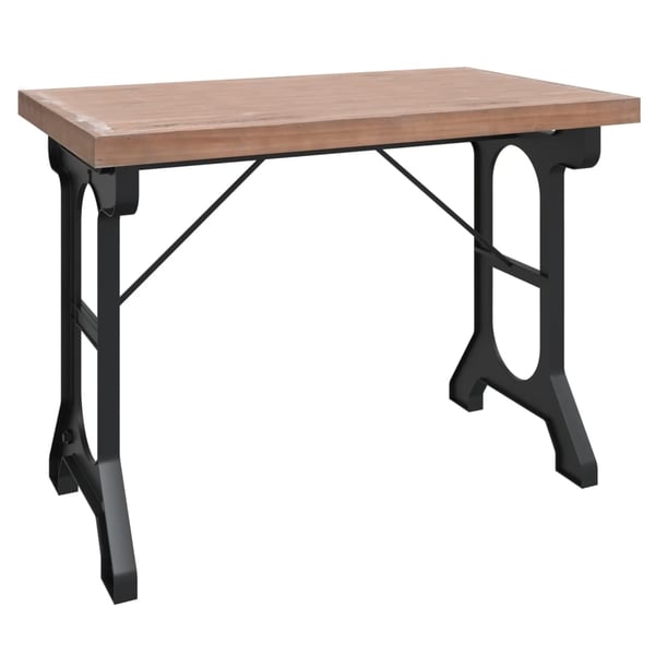 vidaXL Spisebord 110x65x82 cm heltre gran og jern