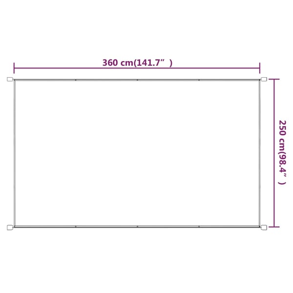 vidaXL Vertikal markise blå 250x360 cm oxfordstoff