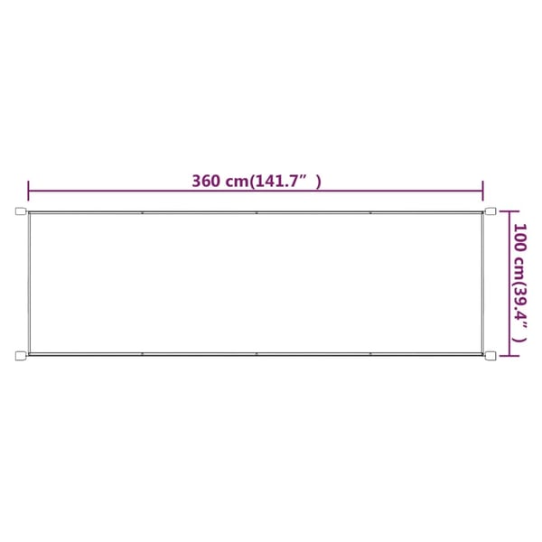 vidaXL Vertikal markise blå 100x360 cm oxfordstoff
