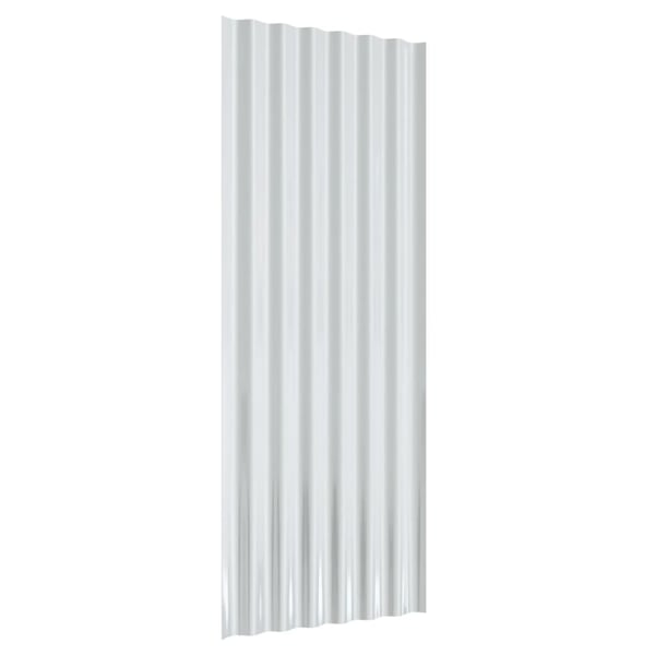 vidaXL Takpaneler 12 stk galvanisert stål grønn 100x36 cm