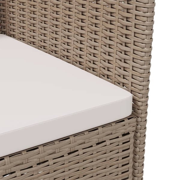 vidaXL havestole med hynder 2 stk. polyrattan beige