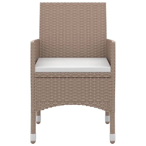 vidaXL spisebordssæt til haven 3 dele med hynder polyrattan og glas