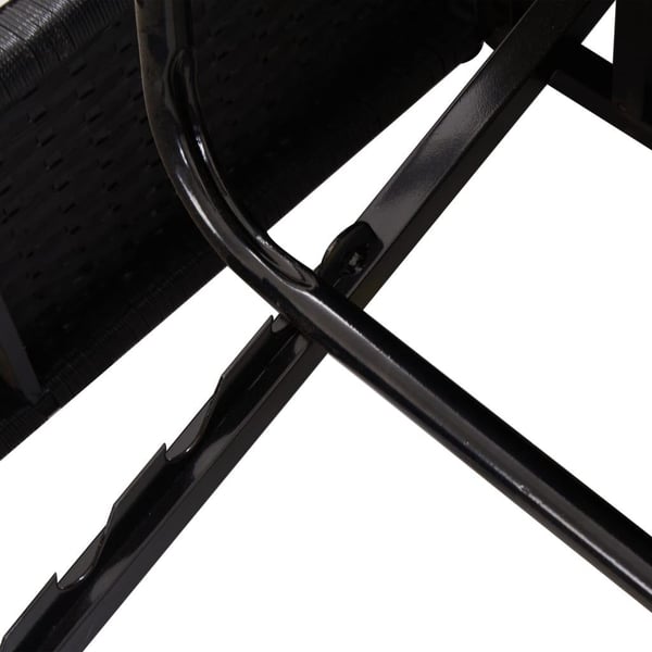 vidaXL fleksibel soleng med hynder polyrattan sort