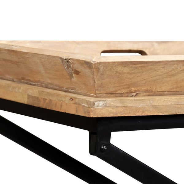 vidaXL konsolbord solidt mangotræ 130 x 40 x 80 cm