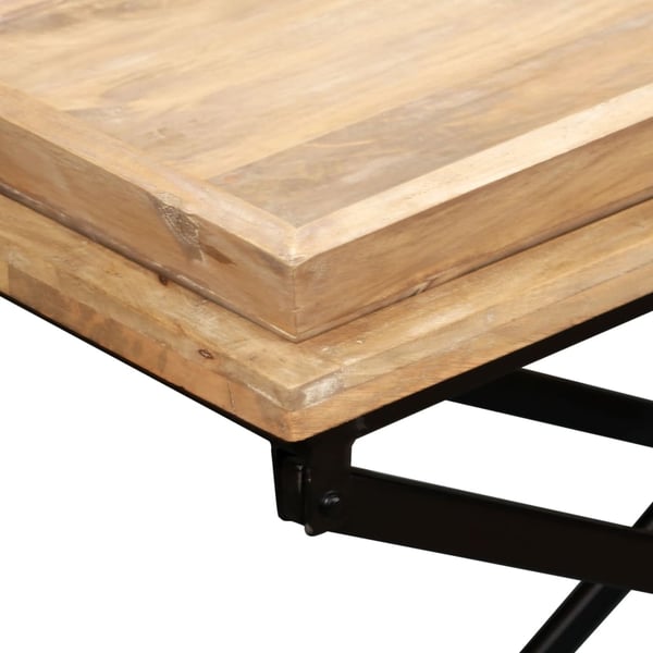 vidaXL konsolbord solidt mangotræ 130 x 40 x 80 cm