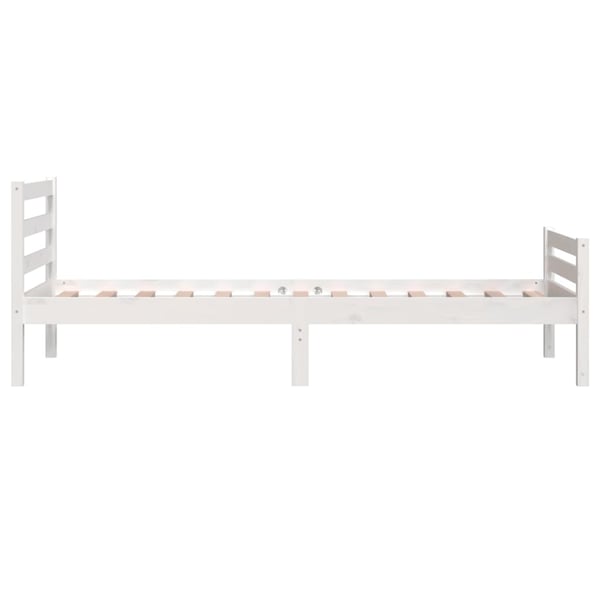 vidaXL Sengeramme hvit heltre 100x200 cm