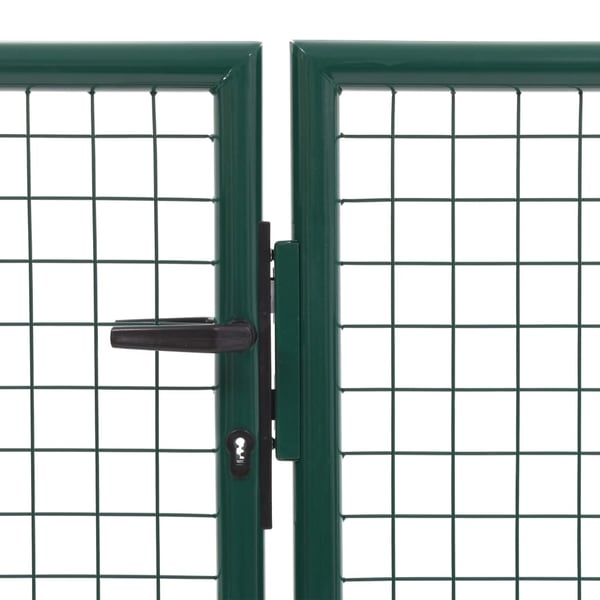 vidaXL Puutarhan portti teräs 350x100 cm vihreä