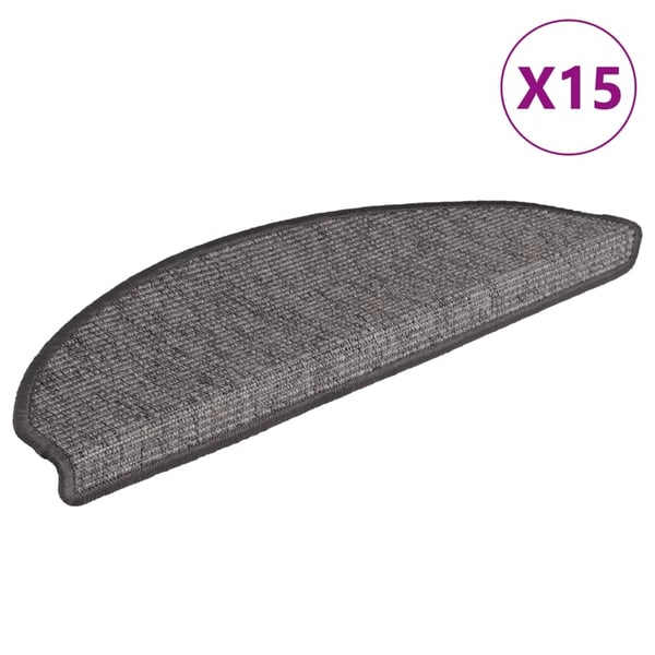 vidaXL selvklæbende trappetrinsmåtter 15 stk. 65x21x4 cm grå og beige