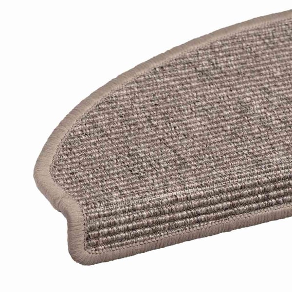 vidaXL selvklæbende trappetrinsmåtter 15 stk. 65x21x4 cm mørk beige
