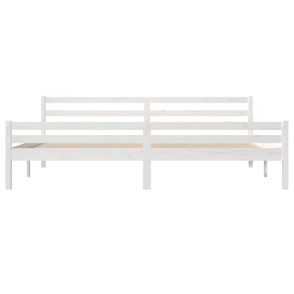 vidaXL Sengeramme hvit heltre 200x200 cm