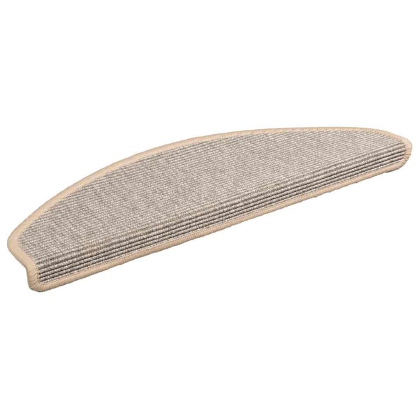 vidaXL Trappematter 15 stk 65x21x4 cm sølvfargede halvrund store
