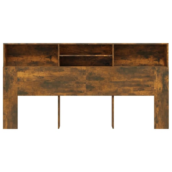 vidaXL Sengegavlskap røkt eik 200x19x103,5 cm