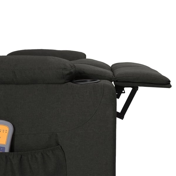 vidaXL eldrevet massagestol stof sort