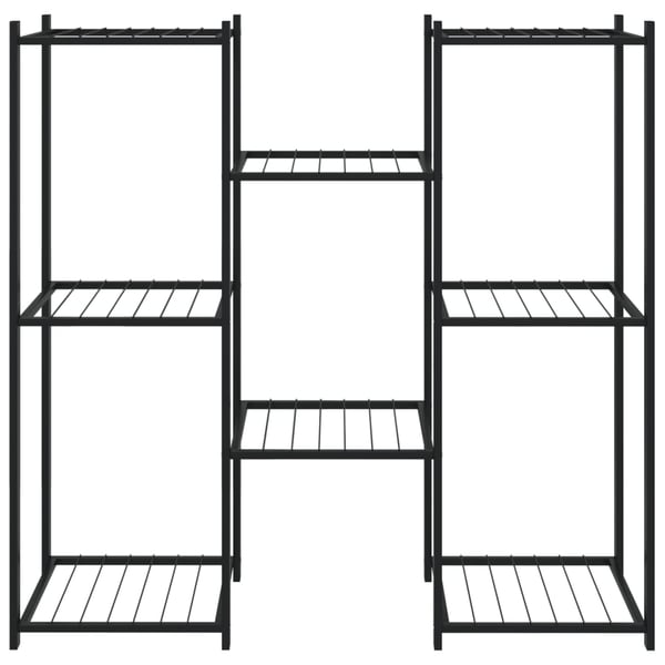 vidaXL Blomsterstativ 83x25x80 cm svart jern