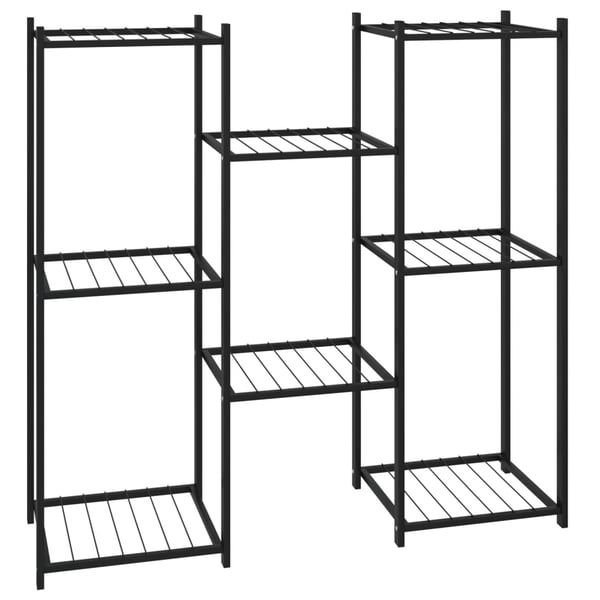 vidaXL Blomsterstativ 83x25x80 cm svart jern