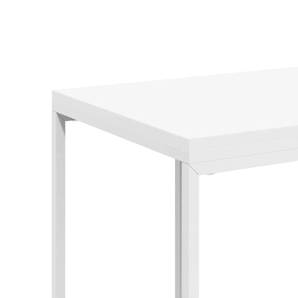 vidaXL Sidebord med hjul hvit 40x30x63,5 cm konstruert tre