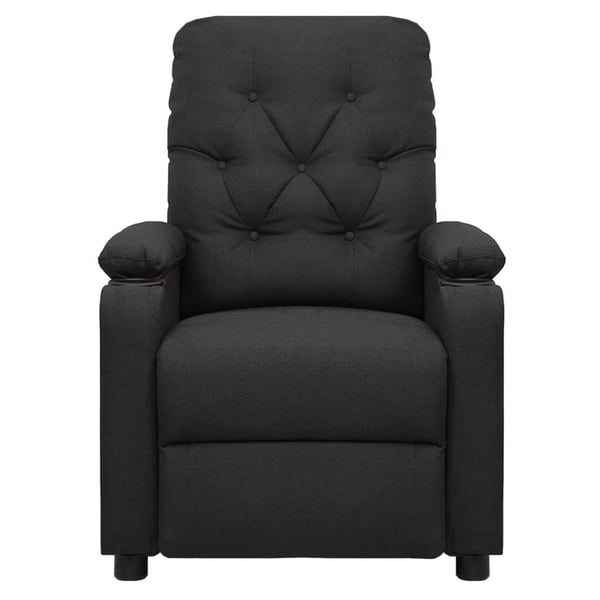 vidaXL Elektrisk massagefåtölj svart tyg