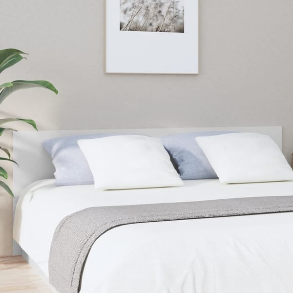 vidaXL Sengegavl hvit 200x1,5x80 cm konstruert tre