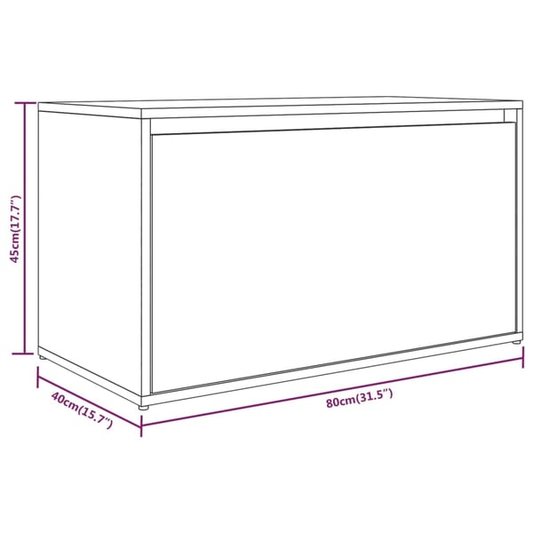 vidaXL Gangbenk 80x40x45 cm røkt eik konstruert tre