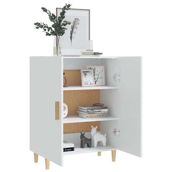 vidaXL Skjenk hvit 70x34x90 cm konstruert tre