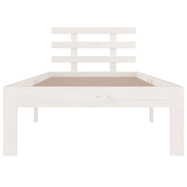 vidaXL Sengeramme hvit heltre 90x200 cm
