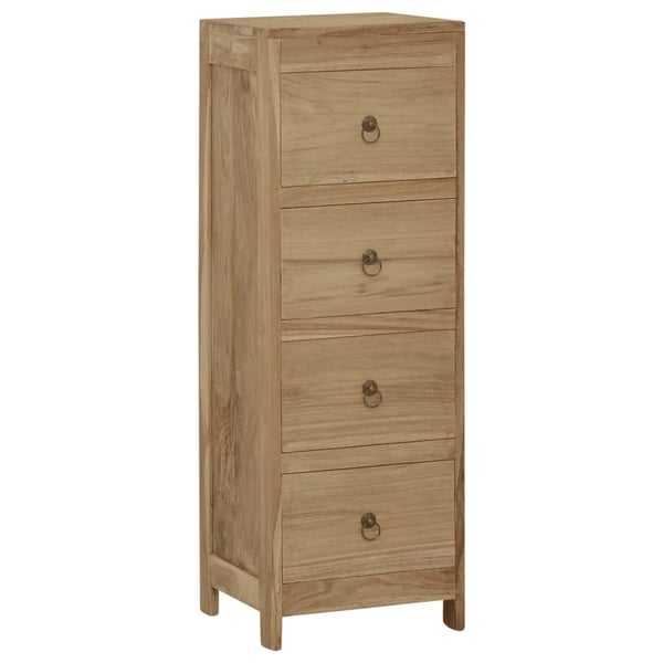 vidaXL kommode 30x30x90 cm massivt teaktræ