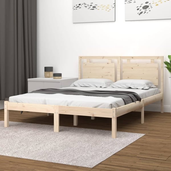 vidaXL Sengeramme heltre 180x200 cm Super King