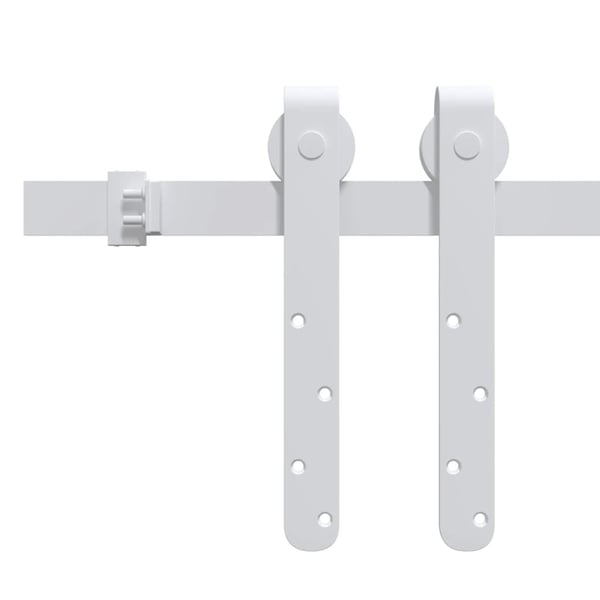 vidaXL mini-skydelågesæt til skabe kulstofstål 122 cm hvid