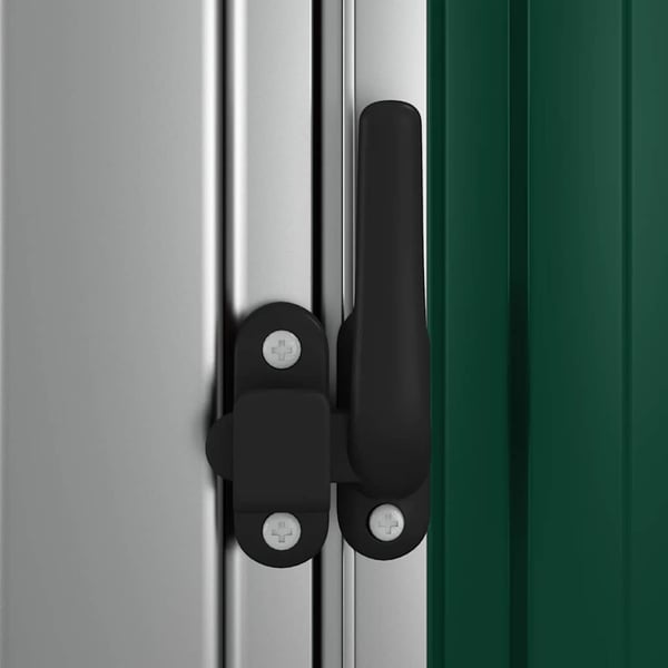 vidaXL haveskur 118,5x97x209,5 galvaniseret stål grøn