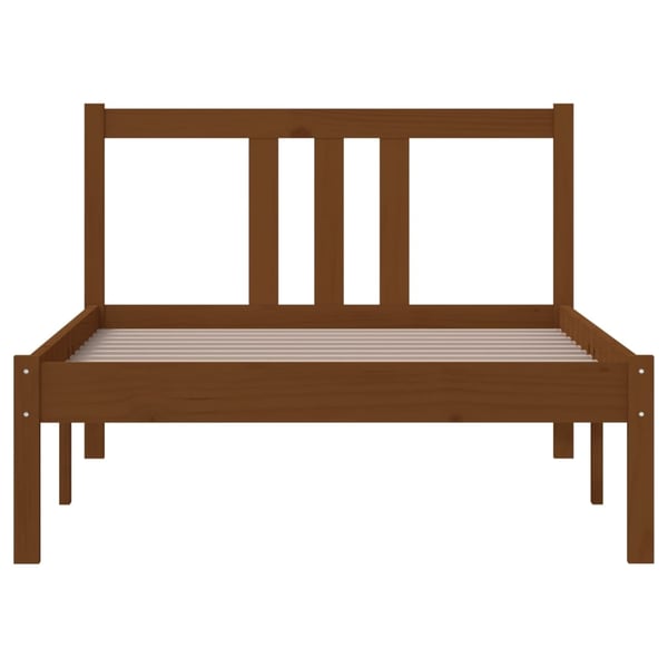 vidaXL Sengeramme honningbrun heltre 90x200 cm