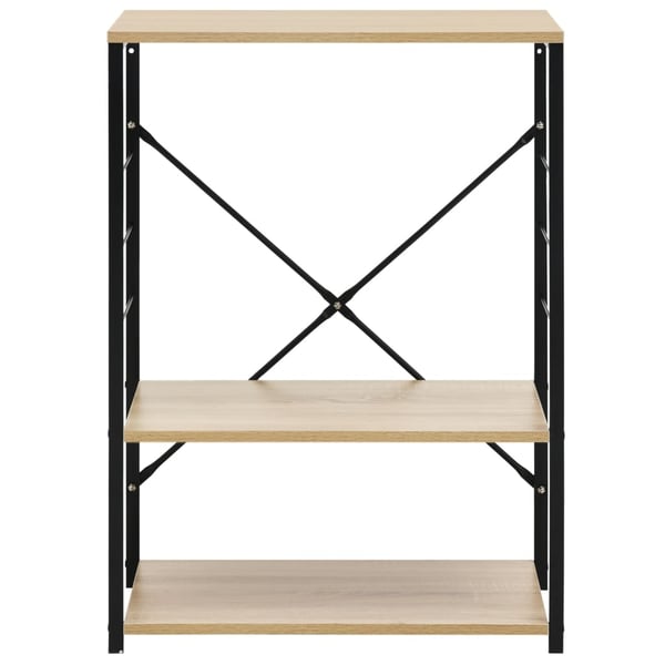 vidaXL Hylle til mikrobølgeovn svart eik 60x39,6x79,5cm konstruert tre