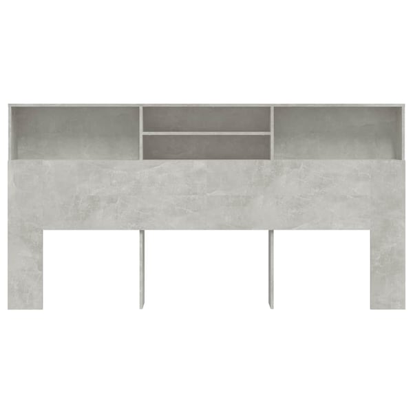 vidaXL Sengegavlskap betonggrå 200x19x103,5 cm