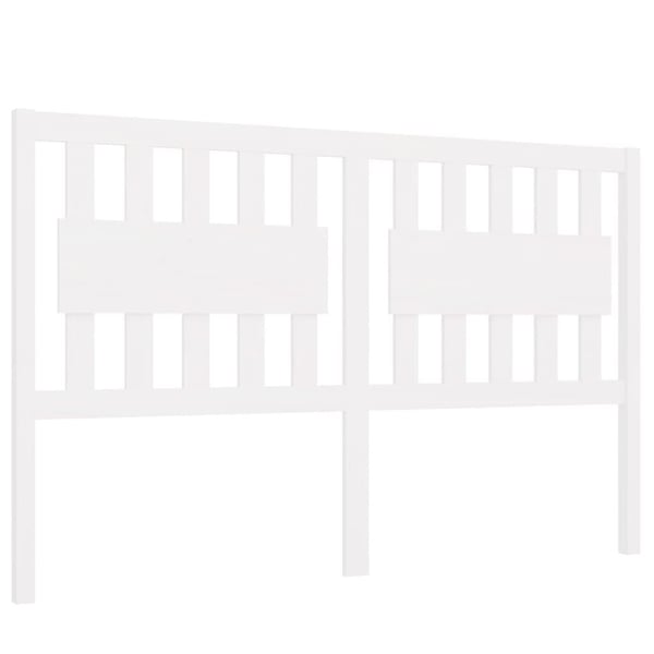 vidaXL Sengegavl hvit 155,5x4x100 cm heltre furu