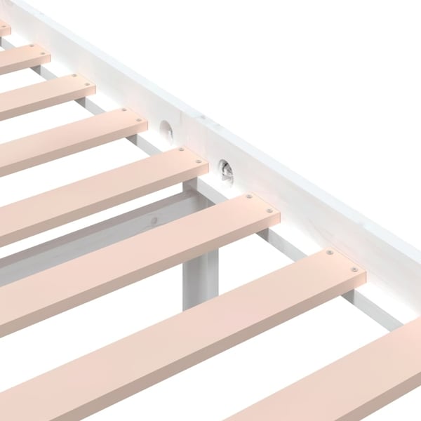 vidaXL Sengeramme hvit heltre 135x190 cm Double