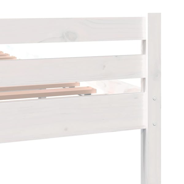 vidaXL Sengeramme hvit heltre 135x190 cm Double