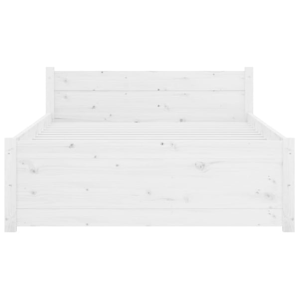 vidaXL Sengeramme hvit heltre 90x190 cm Single