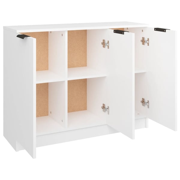 vidaXL Skjenk hvit 90,5x30x70 cm konstruert tre