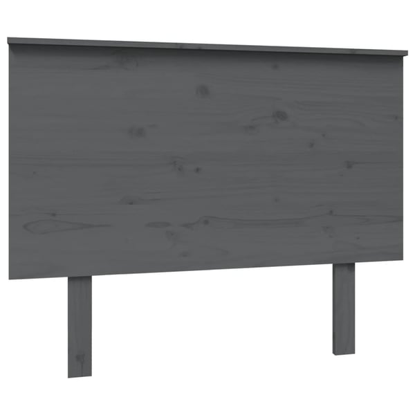 vidaXL Sengegavl grå 104x6x82,5 cm heltre furu
