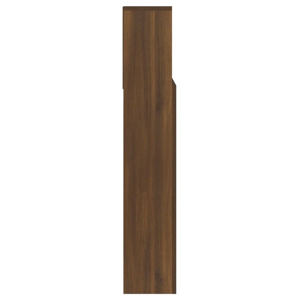 vidaXL sengegavl med opbevaring 140x19x103,5 cm brun egetræsfarve