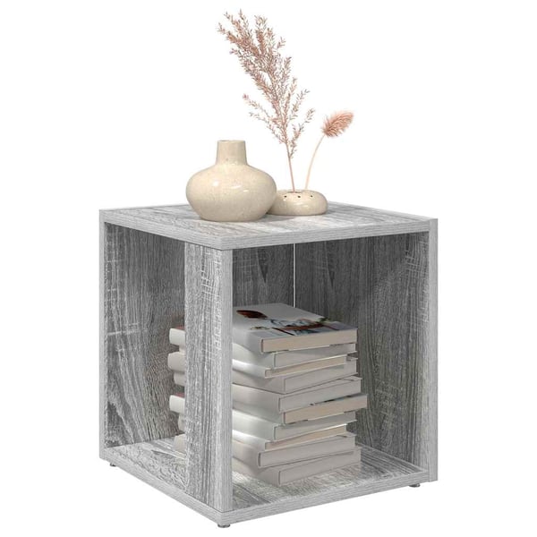 vidaXL Sidebord grå sonoma 33x33x34,5 cm konstruert tre