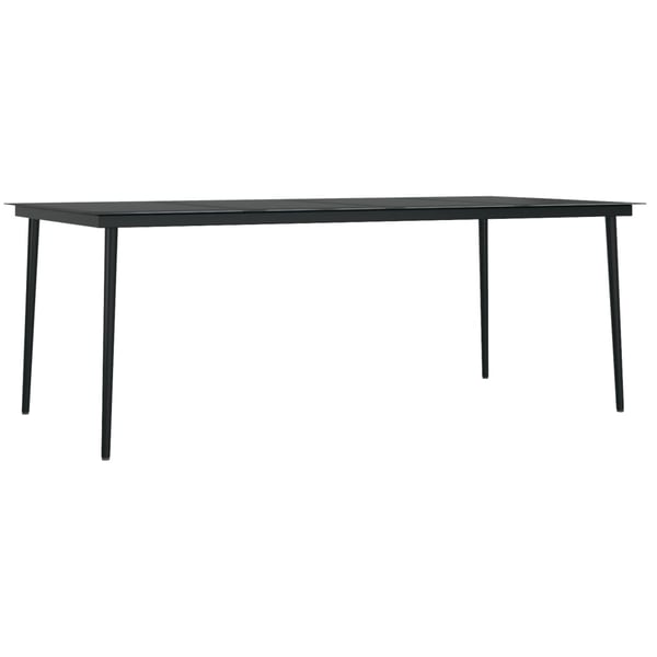 vidaXL spisebordssæt til haven 9 dele med hynder polyrattan og glas