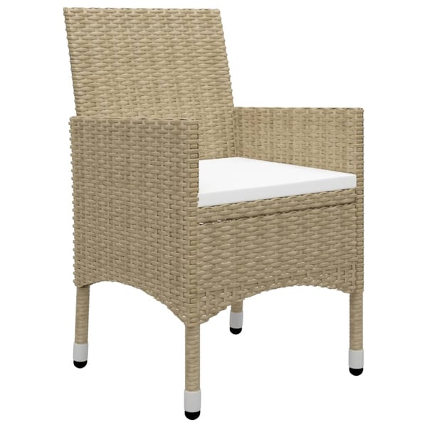 vidaXL Matgrupp för trädgården 5 delar beige