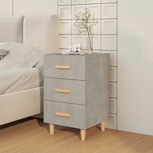 vidaXL Nattbord betonggrå 40x40x66 cm konstruert tre