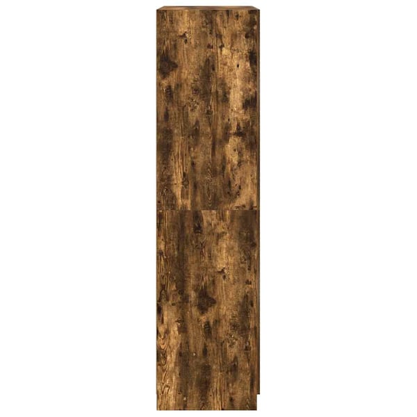 vidaXL Garderobe røkt eik 90x52x200 cm konstruert tre
