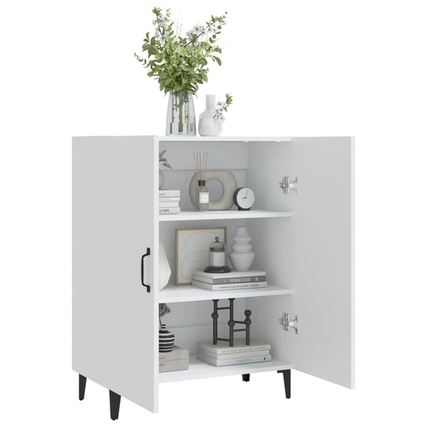 vidaXL Skjenk hvit 70x34x90 cm konstruert tre