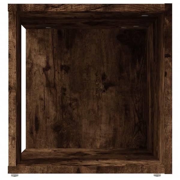vidaXL Sidebord røkt eik 33x33x34,5 cm konstruert tre