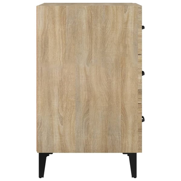 vidaXL Nattbord sonoma eik 40x40x66 cm konstruert tre
