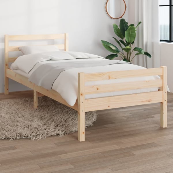 vidaXL sengeramme 90x200 cm massivt træ