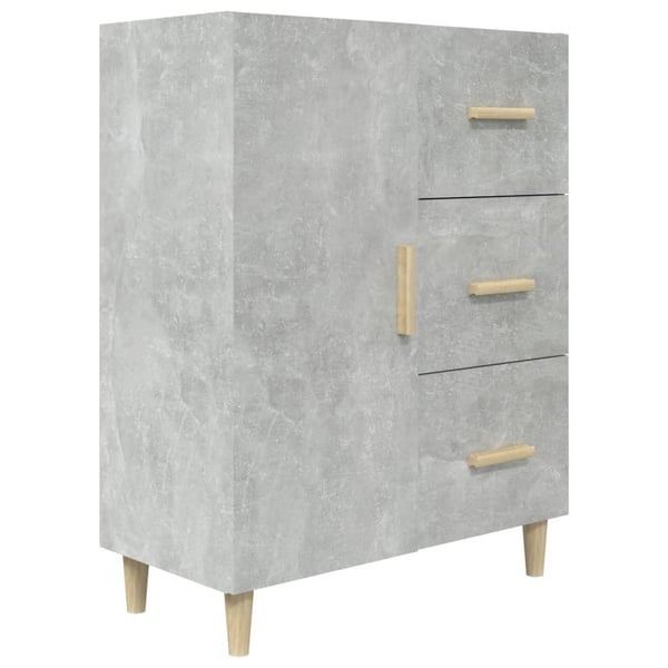 vidaXL Skjenk betonggrå 69,5x34x90 cm konstruert tre