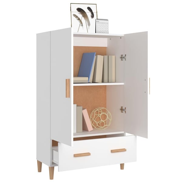 vidaXL skab 70x31x115 cm konstrueret træ hvid